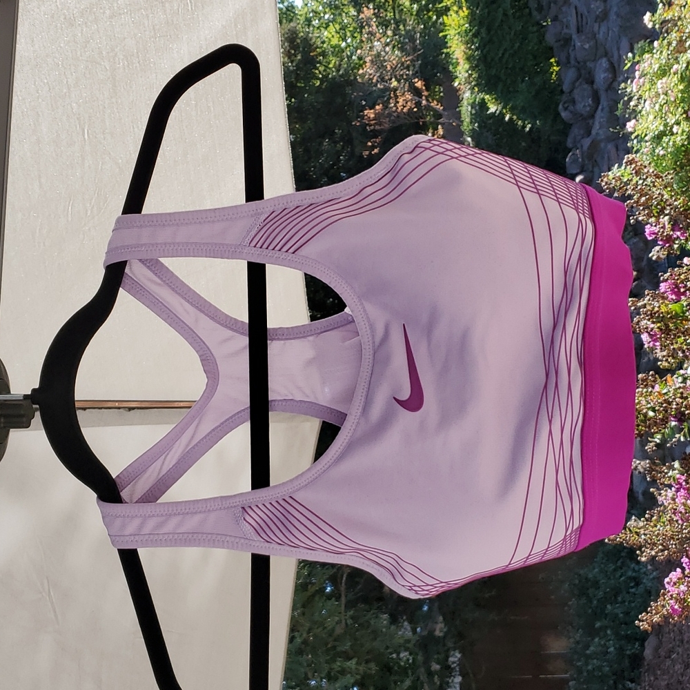 Nike Lavender with magenta sports bra
